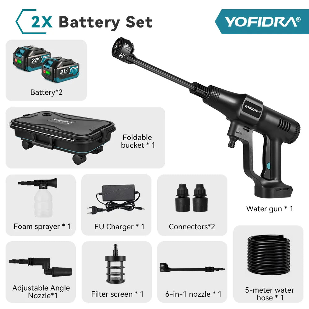 Myjka ciśnieniowa 200 Bar bezszczotkowa – pistolet z wiadrem