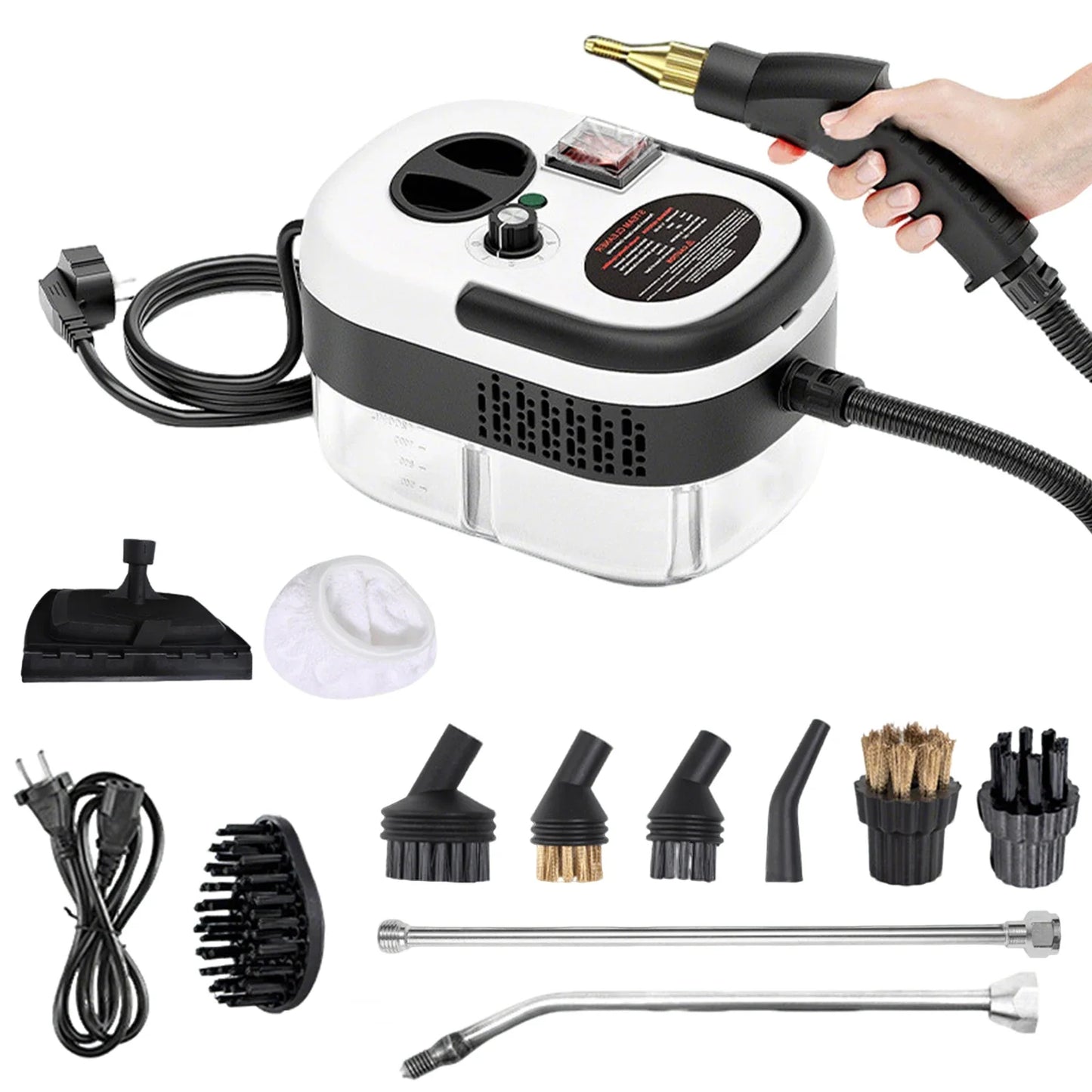 Myjka parowa wysokociśnieniowa 2500W – ręczna, wysokotemperaturowa