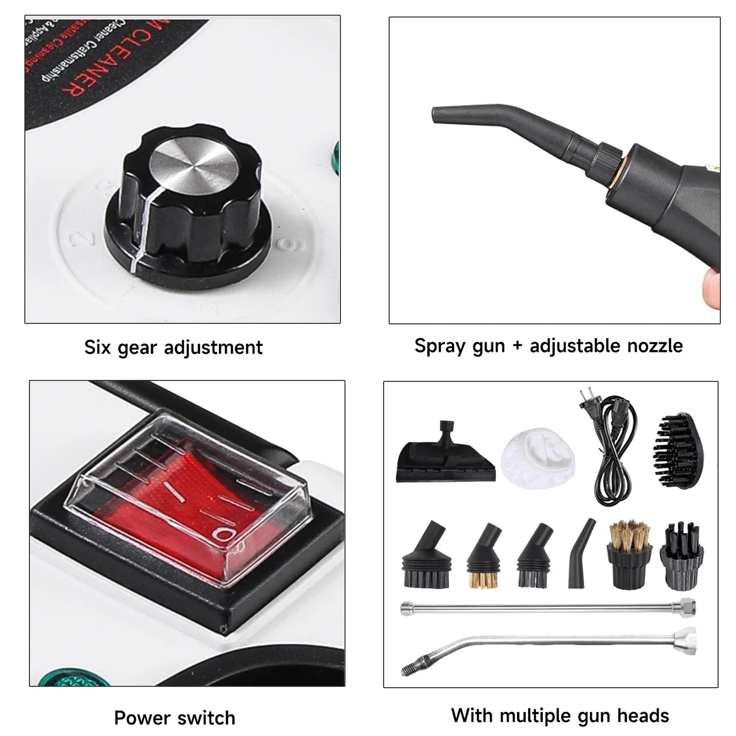 Myjka parowa wysokociśnieniowa 2500W – ręczna, wysokotemperaturowa