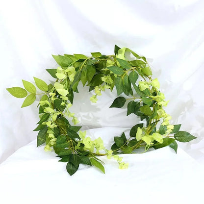 Girlanda ze sztucznych róż 2 m – biała