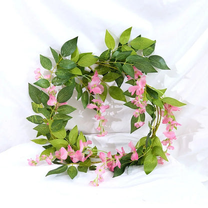 Girlanda ze sztucznych róż 2 m – biała