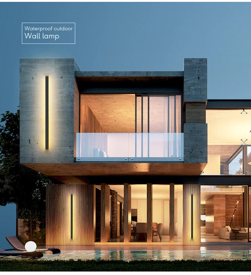Nowoczesna lampa ścienna LED zewnętrzna IP65 – wodoodporna 💡