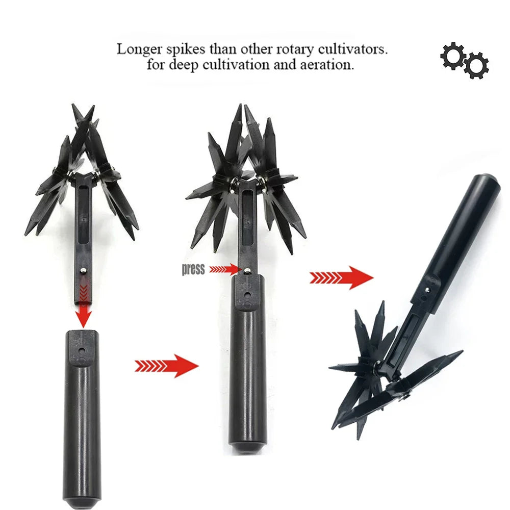 Ręczny spulchniacz gleby – obrotowy kultywator ogrodowy