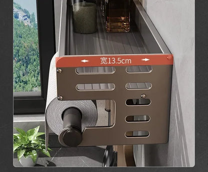 Ścienny organizer na przyprawy z pojemnikiem – stojak na olej i akcesoria