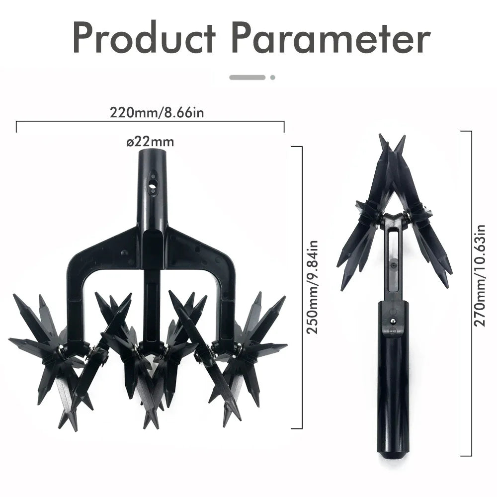 Ręczny spulchniacz gleby – obrotowy kultywator ogrodowy