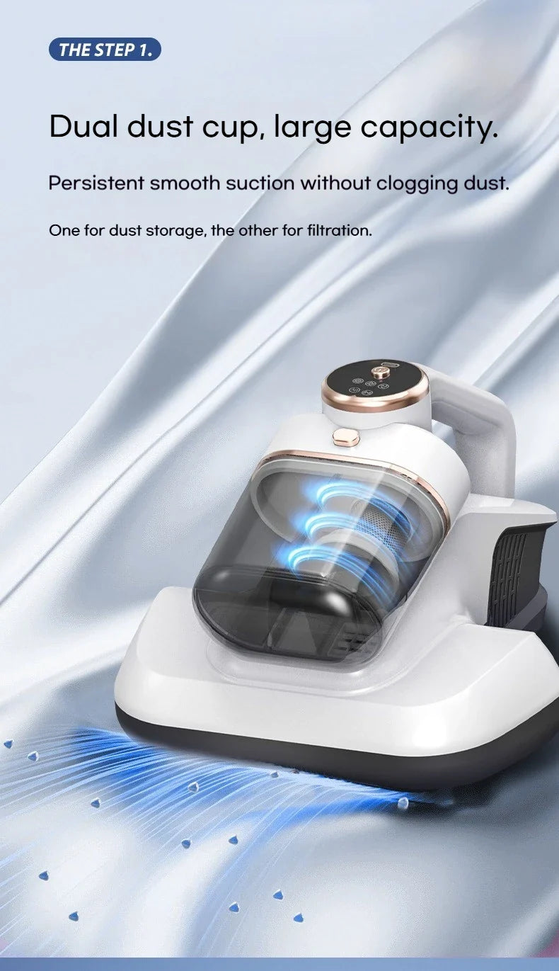 Odkurzacz do roztoczy 10000Pa – UV, podwójny zbiornik, 3 tryby