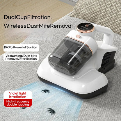 Odkurzacz do roztoczy 10000Pa – UV, podwójny zbiornik, 3 tryby