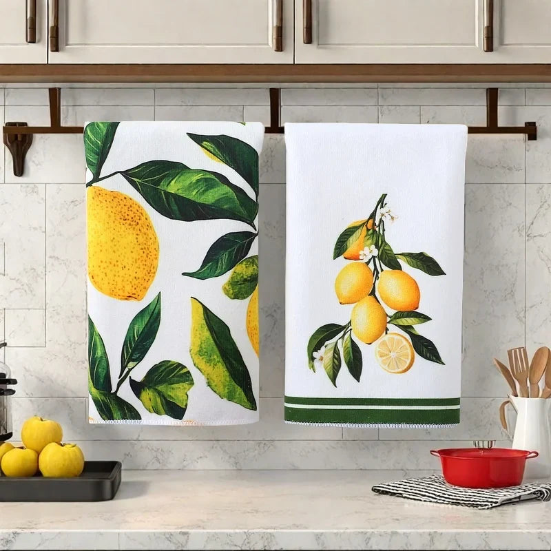 Ściereczka kuchenna z nadrukiem cytryn – szybkoschnąca, chłonna