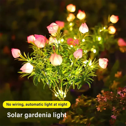 Solarna lampa ogrodowa Gardenia – dekoracyjny kwiat LED ciepłe światło