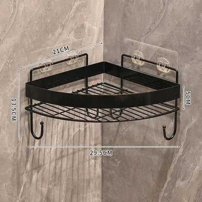 Złota półka łazienkowa narożna – bez wiercenia