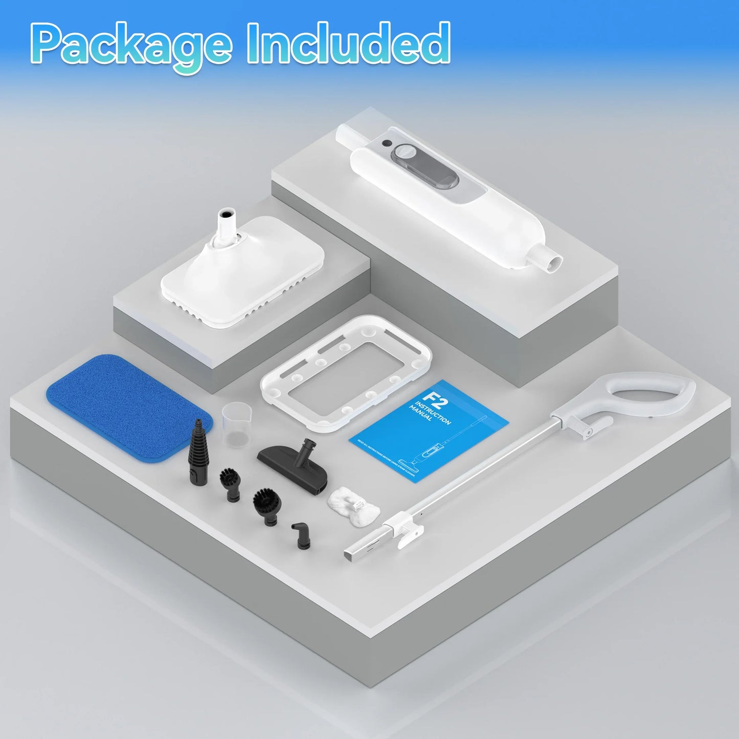 Mop parowy INSE 6w1 – wysokotemperaturowy z funkcją szorowania F2