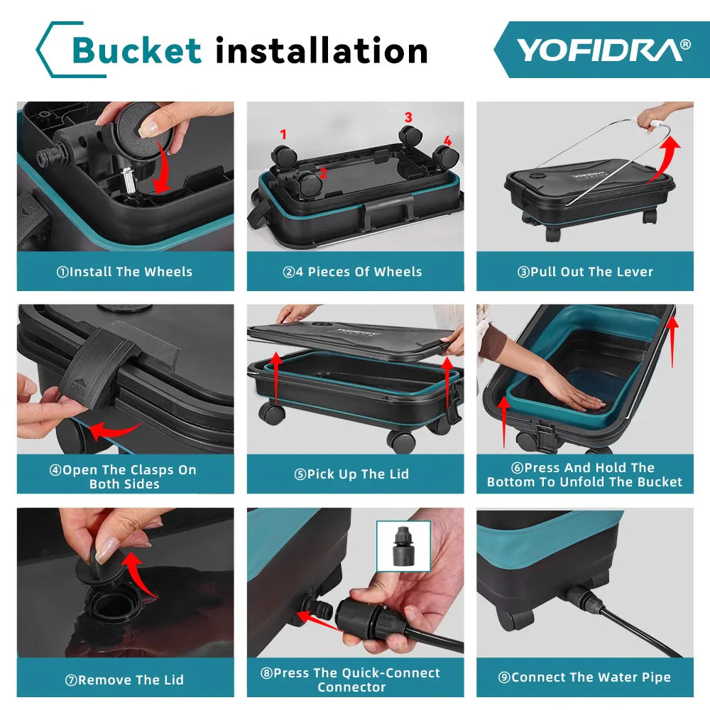 Myjka ciśnieniowa 200 Bar bezszczotkowa – pistolet z wiadrem