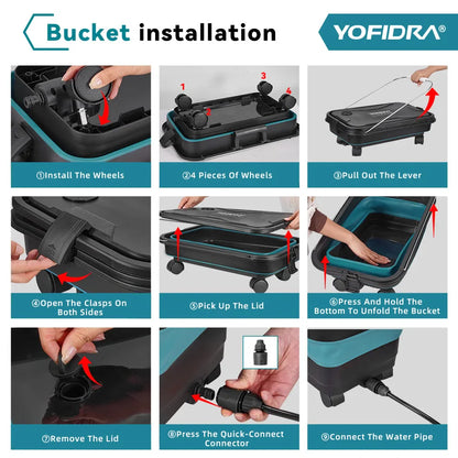 Myjka ciśnieniowa 200 Bar bezszczotkowa – pistolet z wiadrem