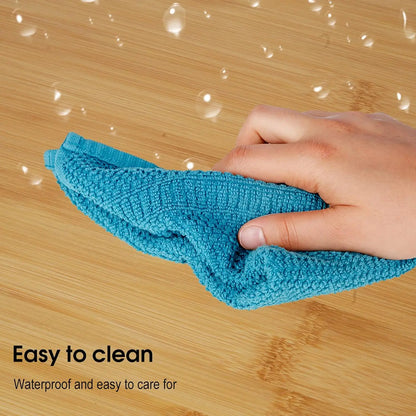 Bambusowa półka kuchenna pod mikrofalę – organizer z 4 haczykami