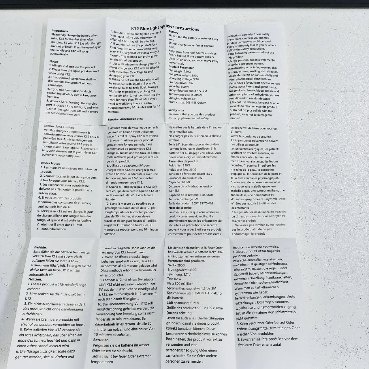 Bezprzewodowy nano spryskiwacz 300 ml USB – nebulizator