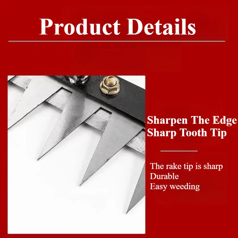 Metalowe grabki ogrodowe 5/6/7/8 zębów – stal węglowa 🌿