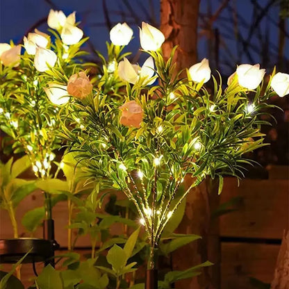 Solarna lampa ogrodowa Gardenia 42 LED – dekoracyjny kwiat wodoodporny