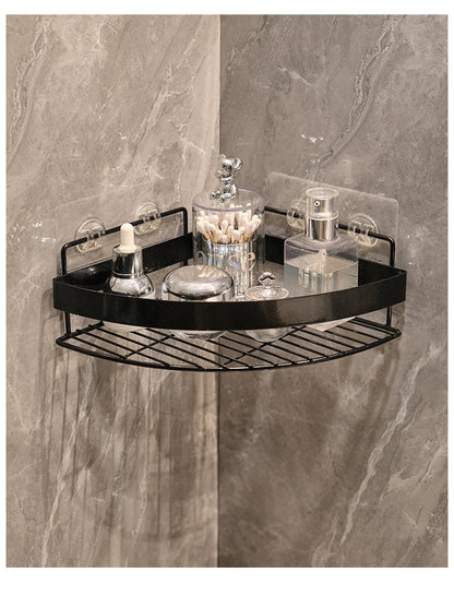 Złota półka łazienkowa narożna – bez wiercenia