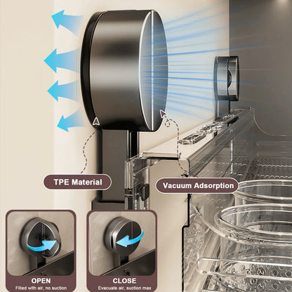 Ścienny organizer kuchenny na przyssawki – półka na przyprawy i noże