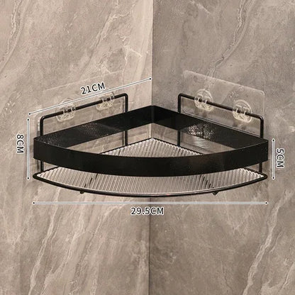 Złota półka łazienkowa narożna – bez wiercenia