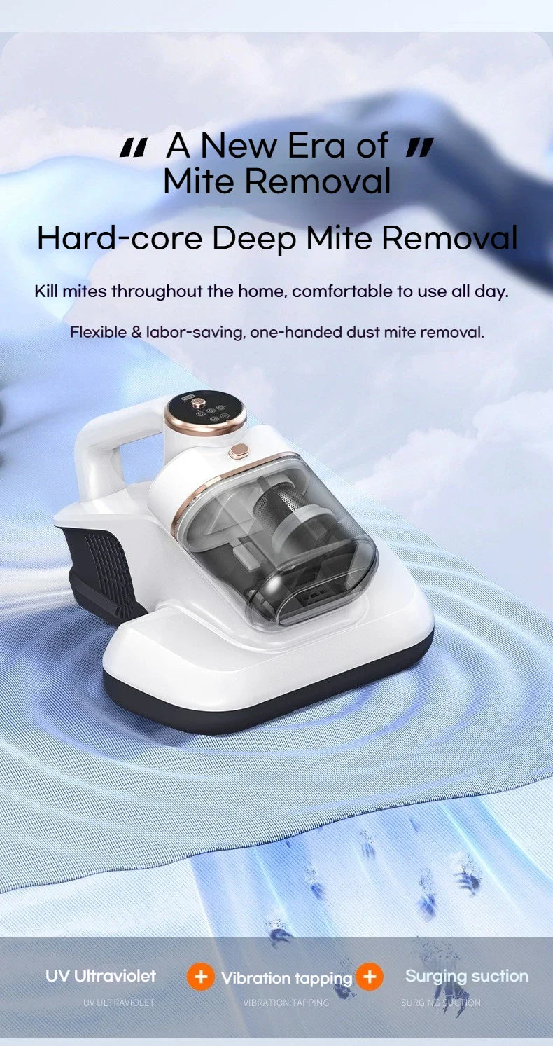 Odkurzacz do roztoczy 10000Pa – UV, podwójny zbiornik, 3 tryby