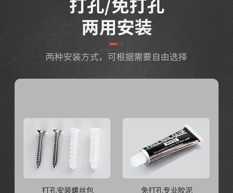 Ścienny organizer na przyprawy z pojemnikiem – stojak na olej i akcesoria