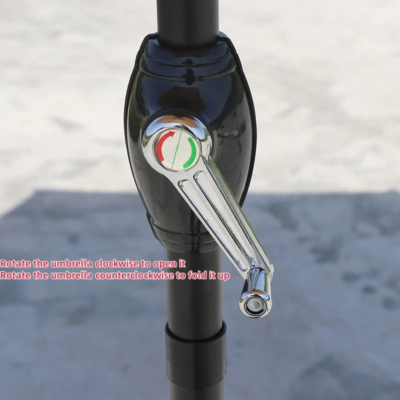 Duży parasol ogrodowy 2 m z korbką – ochrona UV