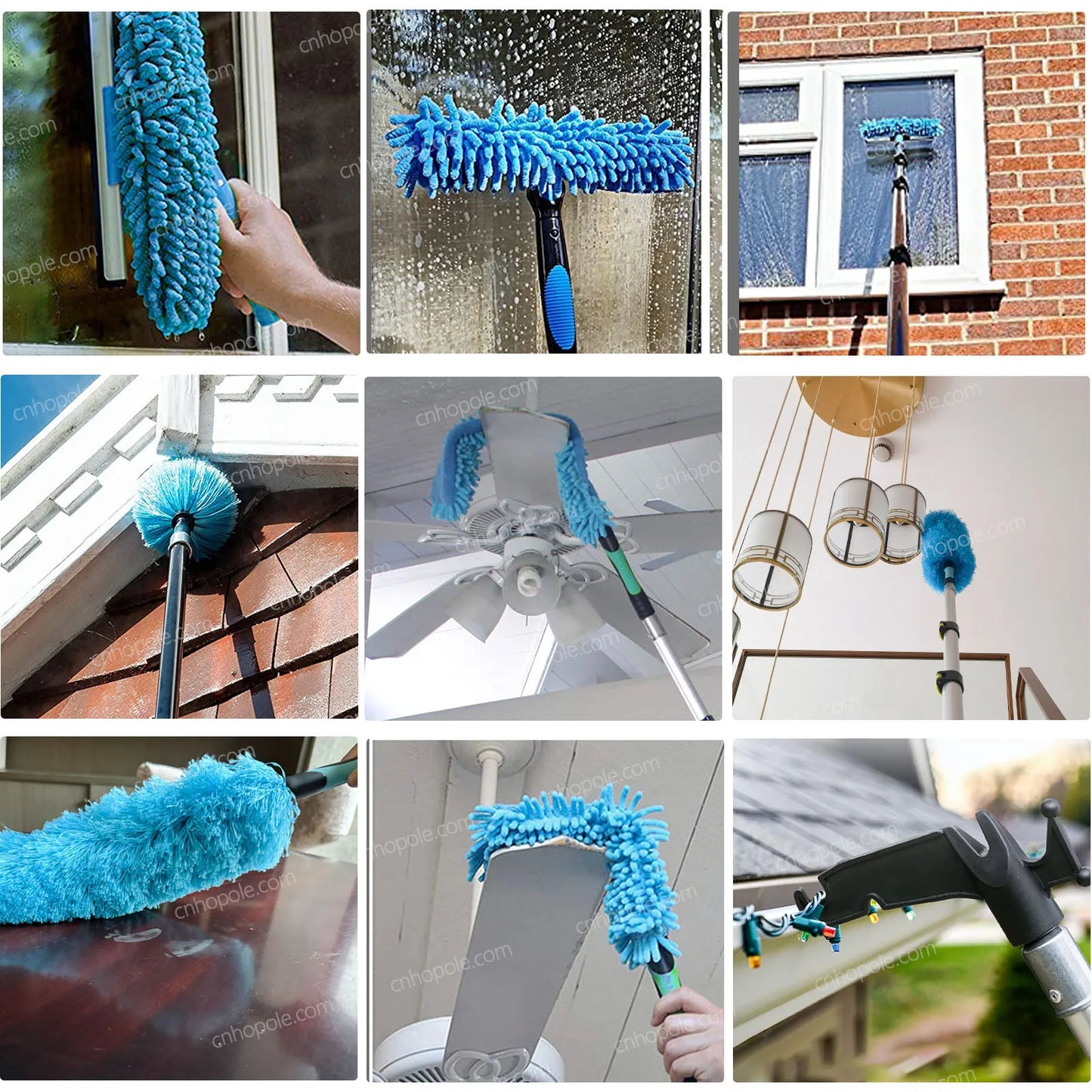 Zestaw do odkurzania 12 ft z teleskopowym drążkiem – szczotki i ściągaczka