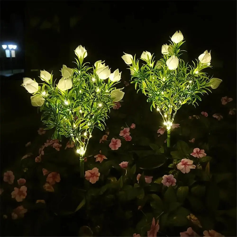 Solarna lampa ogrodowa Gardenia 42 LED – dekoracyjny kwiat wodoodporny