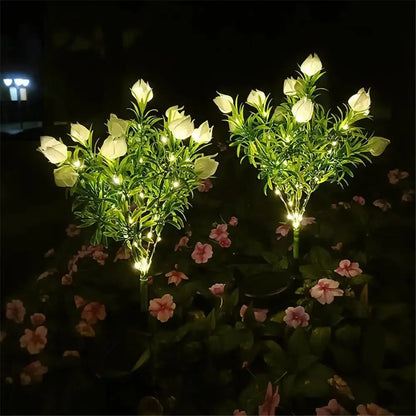Solarna lampa ogrodowa Gardenia 42 LED – dekoracyjny kwiat wodoodporny