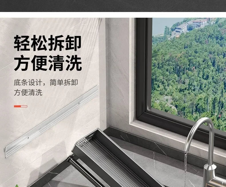 Ścienny organizer na przyprawy z pojemnikiem – stojak na olej i akcesoria