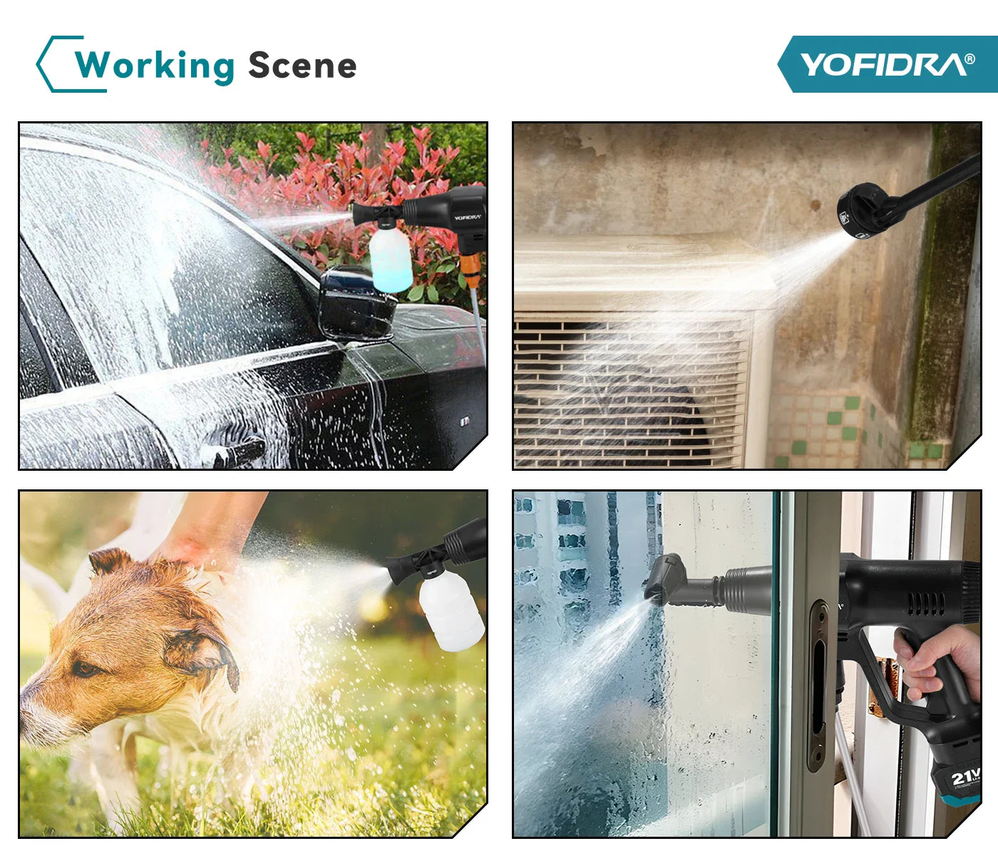 Myjka ciśnieniowa 200 Bar bezszczotkowa – pistolet z wiadrem