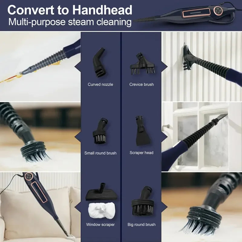 Mop parowy 10w1 1300W – obrotowa nakładka do podłóg