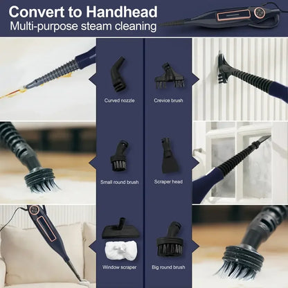 Mop parowy 10w1 1300W – obrotowa nakładka do podłóg