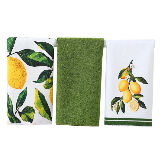 Ściereczka kuchenna z nadrukiem cytryn – szybkoschnąca, chłonna