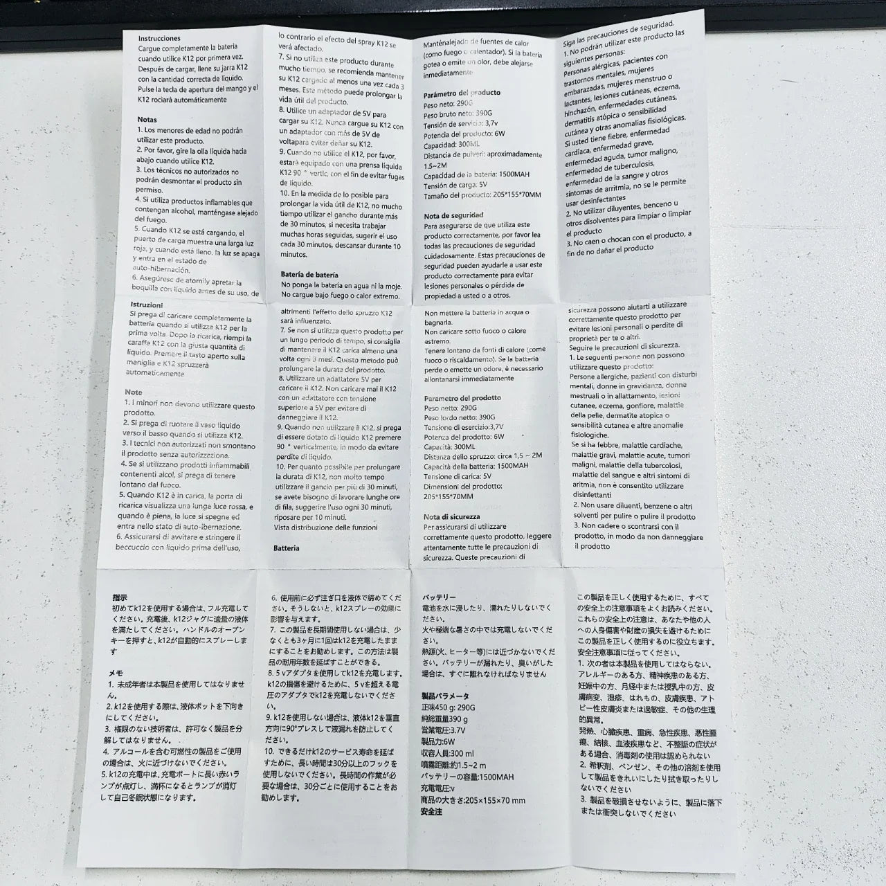 Bezprzewodowy nano spryskiwacz 300 ml USB – nebulizator