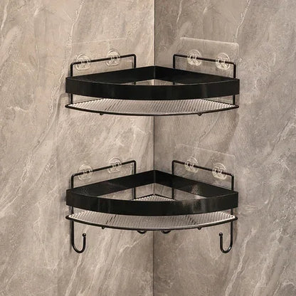 Złota półka łazienkowa narożna – bez wiercenia