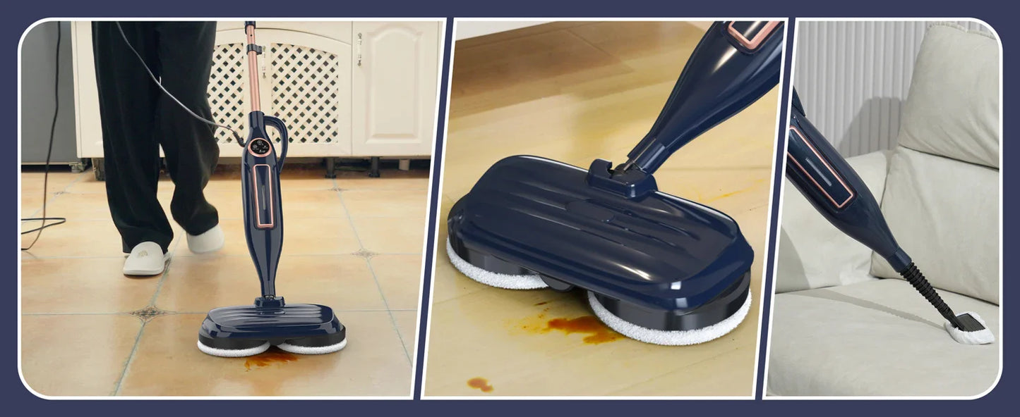 Mop parowy 10w1 1300W – obrotowa nakładka do podłóg