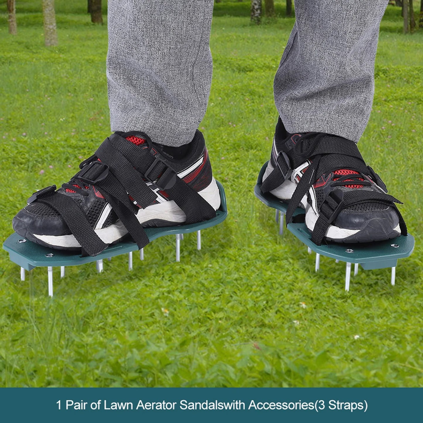 Buty z kolcami do napowietrzania trawnika – 1 para