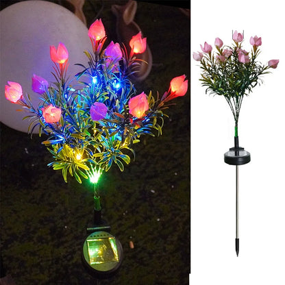 Solarna lampa ogrodowa Gardenia 42 LED – dekoracyjny kwiat wodoodporny