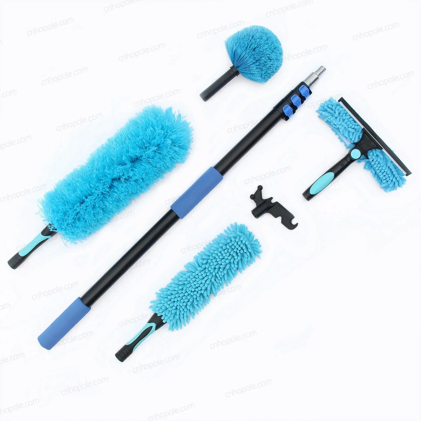 Zestaw do odkurzania 12 ft z teleskopowym drążkiem – szczotki i ściągaczka