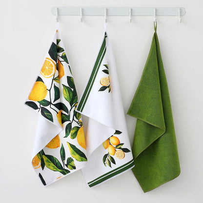 Ściereczka kuchenna z nadrukiem cytryn – szybkoschnąca, chłonna