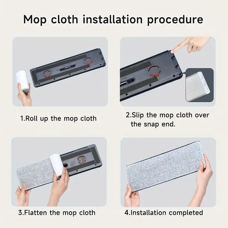 Mop płaski JOYBOS 33 cm z wiadrem – system 2w1 mokre & suche czyszczenie