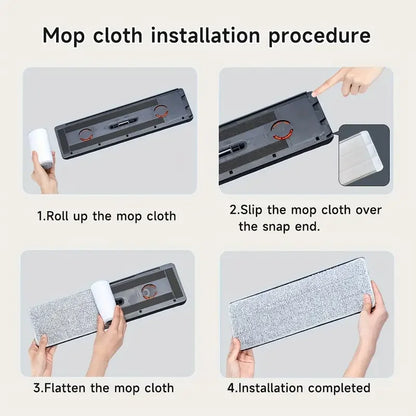 Mop płaski JOYBOS 33 cm z wiadrem – system 2w1 mokre & suche czyszczenie