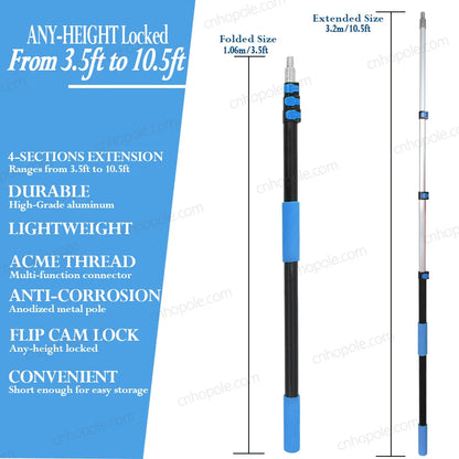 Zestaw do odkurzania 12 ft z teleskopowym drążkiem – szczotki i ściągaczka