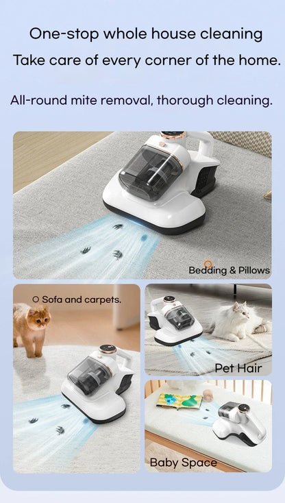 Odkurzacz do roztoczy 10000Pa – UV, podwójny zbiornik, 3 tryby