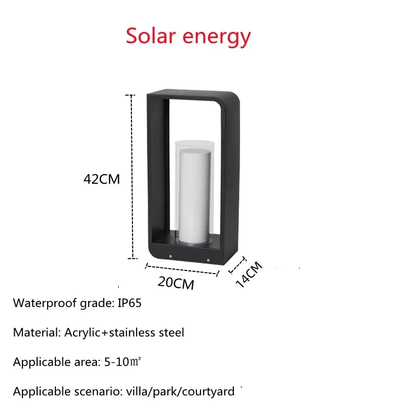 Solarny kinkiet ogrodowy LED – wodoodporna lampa na ogrodzenie