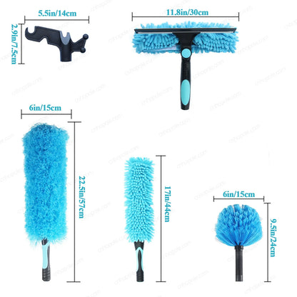 Zestaw do odkurzania 12 ft z teleskopowym drążkiem – szczotki i ściągaczka