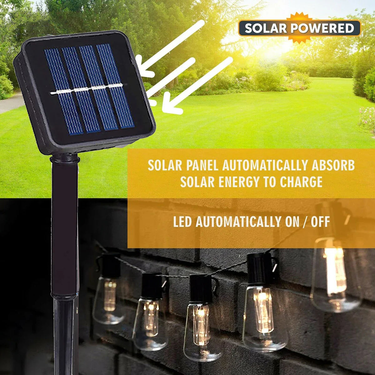 Solarne lampki ogrodowe LED – girlanda kule 🌞✨