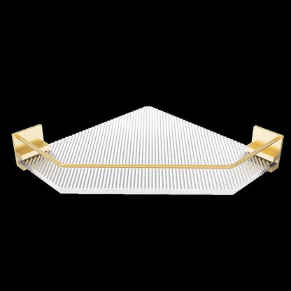 Akrylowa półka łazienkowa narożna – złota / srebrna